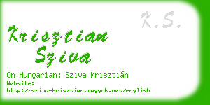 krisztian sziva business card