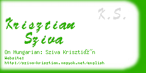 krisztian sziva business card